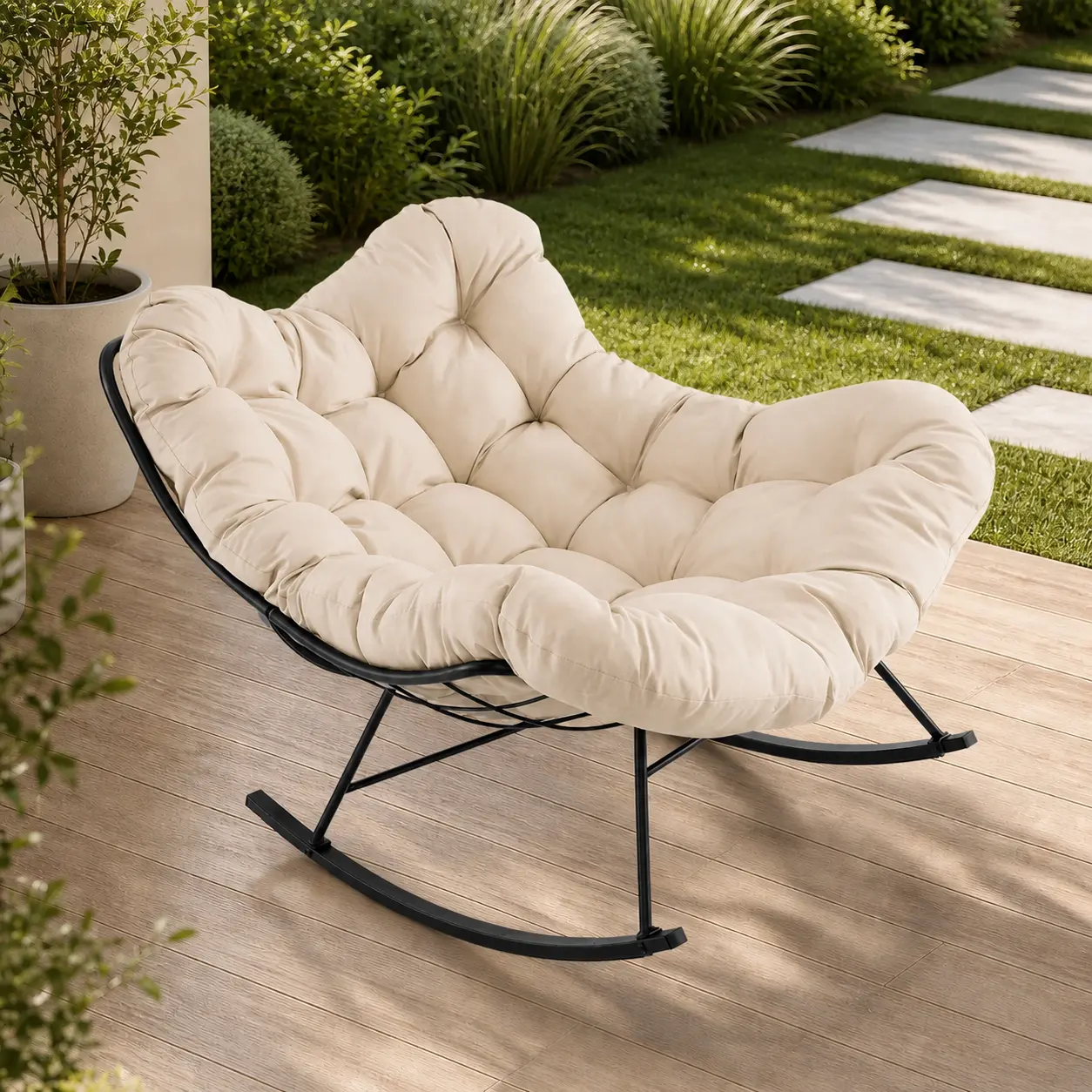Scaun balansoar lounge cu pernă Cloud Comfort, imagine 2