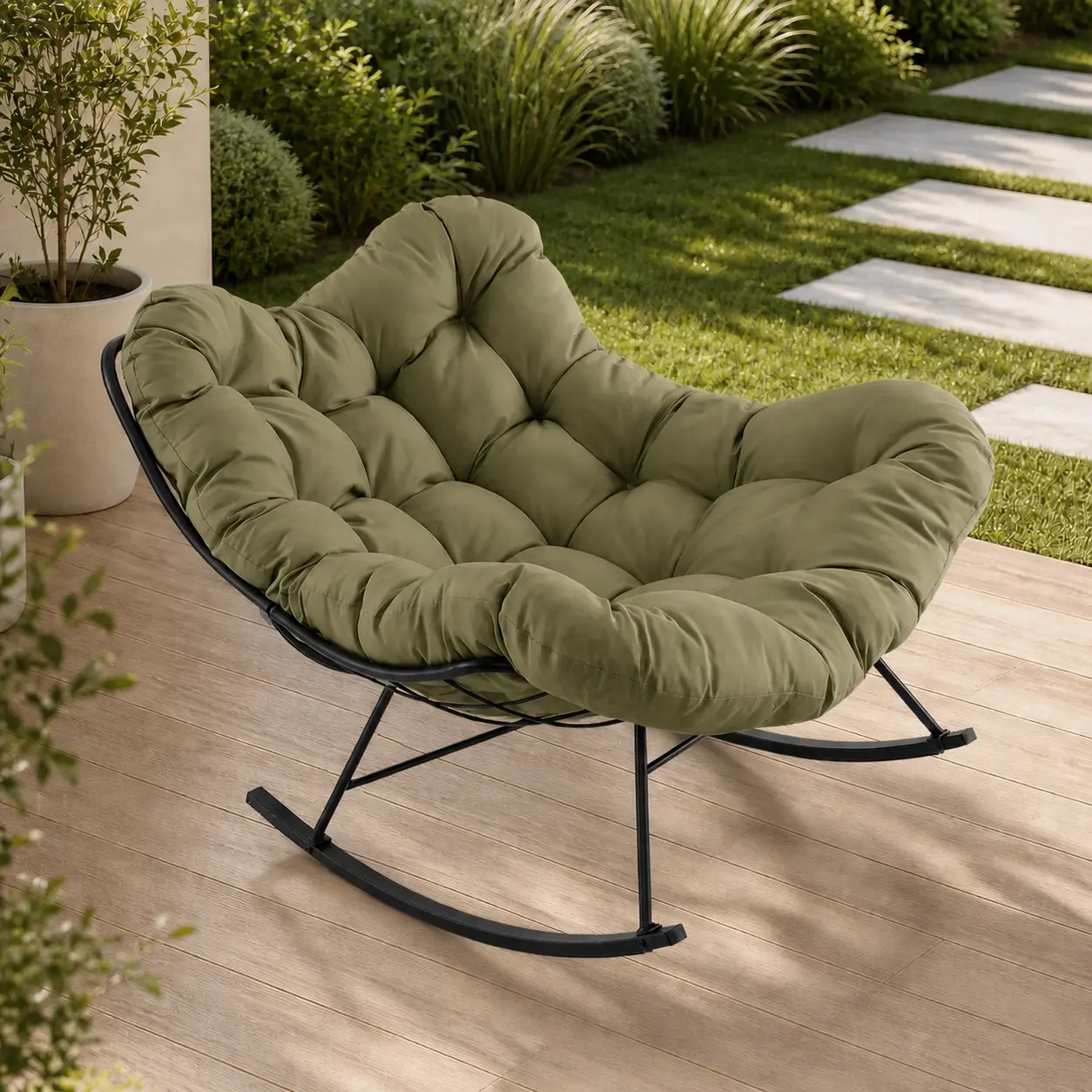 Scaun balansoar lounge cu pernă Cloud Comfort, imagine 3